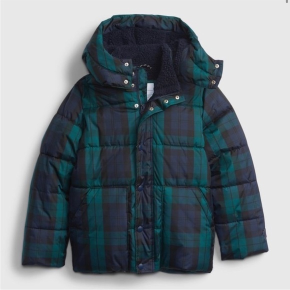 GAP kids plaid puffer size XL cold control max - Picture 1 of 2